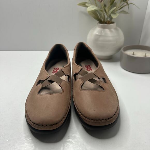 SAS Crissy Tripad Leather Slip On Loafer Flats Praline Women's 9.5W NWOB Comfort - Picture 2 of 9